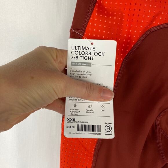 Athleta ultimate colorblock 7/8 tight youth large - Picture 8 of 11